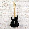 Squier - Standard Series Stratocaster Electric Guitar - Black w/Mirror Pickgaurd - USED
