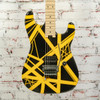 EVH 2022 Stripped Series Electric Guitar Black with Yellow Strips w/Bag USED