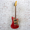 Squier - 2017 Deluxe Jazzmaster ST Electric Guitar with Duncan Antiquity Pickups Candy Apple Red - USED