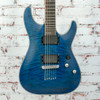 Schecter 2019 C-1 Platinum Electric Guitar Transparent Midnight Blue USED