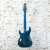 Schecter 2019 C-1 Platinum Electric Guitar Transparent Midnight Blue USED
