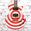 Firefly Bullseye Single Cut Electric Guitar Red and White Bullseye USED