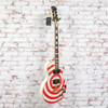 Firefly Bullseye Single Cut Electric Guitar Red and White Bullseye USED
