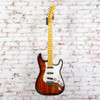 Unbranded - Koa S Style Electric Guitar Sunburst with Tone Shaper Circuit and SD Pups and HSC - USED