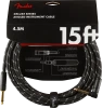 Fender - Deluxe Series - Instrument Cable - Straight/Angle - Black Tweed - 15'