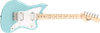Squier - Mini Jazzmaster Electric Guitar w/ Maple Fingerboard - HH - Daphne Blue