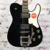 Squier - Paranormal Troublemaker Telecaster Deluxe - Electric Guitar w/  Bigsby & Laurel Fingerboard - Black