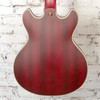 D'Angelico - Deluxe Mini DC Electric Guitar Satin Trans Wine w/OHSC - USED