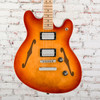 Squier - Affinity Series Starcaster Deluxe - Semi-Hollow Electric Guitar w/ Maple Fingerboard - Sienna Sunburst 