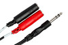Hosa - YPP-117 - Stereo Breakout - 1/4" TRS to Dual 1/4" TSF