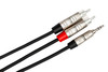 Hosa - HMR-003Y - Pro Stereo Breakout - REAN 3.5 mm TRS to Dual RCA - 3ft