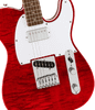 Squier Affinity Series Telecaster FMT SH Laurel FB White Pickguard Crimson Red Transparent