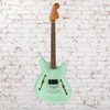 Fender Tom DeLonge Starcaster Rosewood FB Chrome Hardware Satin Surf Green