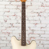 Fender Tom DeLonge Starcaster Rosewood FB Black Hardware Satin Olympic White