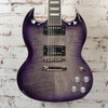 Epiphone SG Modern Electric Guitar Purple Flame Top with Bag USED