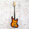 Squier - Jaco Fretless Jazz Bass Sunburst w/EMG Pickups and Bag - USED