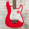 Squier Mini Stratocaster, Laurel Fingerboard, White Pickguard, Dakota Red