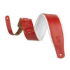  Levy's 3 inch Wide Top Grain Leather Guitar Straps (M26PD-RED-WHT