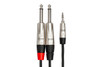 Hosa - HMP003Y - Pro Stereo Breakout - 3.5mm TRS to Dual 1/4" TS - 3ft