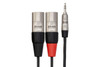 Hosa - HMX010Y - Pro Stereo Breakout - REAN 3.5 mm TRS to Dual XLR3M - 10ft