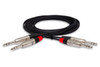 Hosa HSS010X2 Stereo Dual 1/4 in TRS to Same