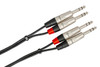 Hosa HSS010X2 Stereo Dual 1/4 in TRS to Same