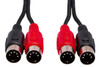 Hosa - MID201 - Dual MIDI Cable - Dual 5-pin DIN to Same - 1m