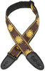 Levy's Leathers - MPJG-SUN-BRN - Guitar Strap - Brown w/ Sun Motif