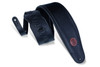 Levy's 4 1/2" Wide Black Garment Leather Bass Strap