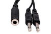 Hosa - YPP-106 - Y-Cable - 1/4 in TSF to Dual 1/4 in TS