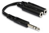 Hosa - YPP118 - Y-Cable - 1/4 in TRS to Dual 1/4 in TRSF 