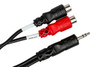 Hosa YRA154 Stereo Breakout 3.5mm TRS to Dual RCA