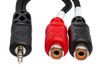 Hosa YRA154 Stereo Breakout 3.5mm TRS to Dual RCA