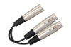 Hosa - YXF-101.5 - Y-Cable - Dual XLR3F to XLR3M - 18 in