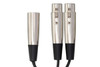 Hosa - YXF-119 - Y-Cable - Dual XLR3F to XLR3M - 6in.