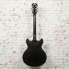 D'Angelico Premier DC Semi-Hollow Electric Guitar Black Flake x4449                                                      