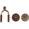 LEVY'S Brass Forged Guitar Hanger w/ Brown Leather