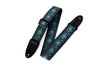 Levy's Leathers - M8HT-04 - Hootenanny Series - Jacquard Guitar Strap - Yellow & Blue Floral - 2" Wide
