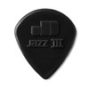 Dunlop - 47P3S - Nylon Jazz III Black Stiffo Point Guitar Picks - 1.38mm - Pack of 6