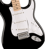 Squier Squier Sonic Stratocaster, Maple Fingerboard, White Pickguard, Black