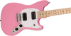 Squier Squier Sonic Mustang HH, Maple Fingerboard, White Pickguard, Flash Pink