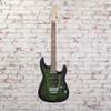 Charvel MJ San Dimas Style 1 HSH FR PF QM, Pau Ferro Fingerboard, Transparent Green Burst