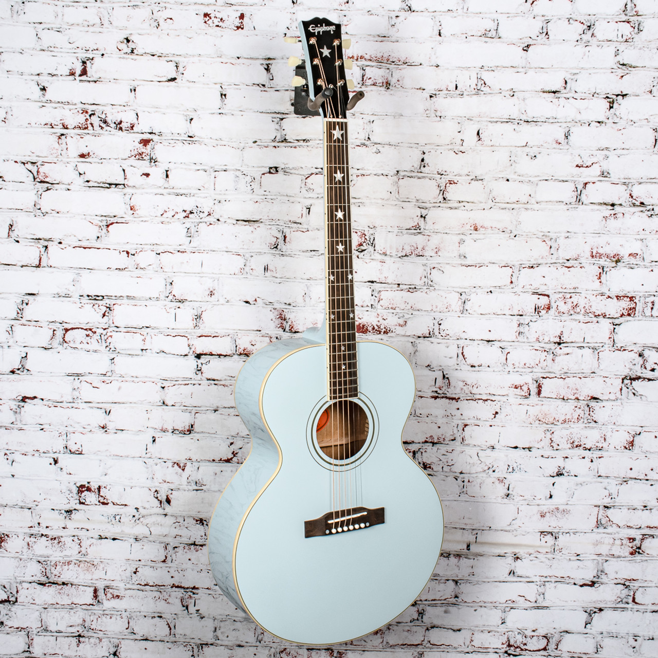 Epiphone J-180 LS Frost Blueアコースティックギター Epiphone Inspired By Gibson J-180 LS - frost blue Folk guitar
