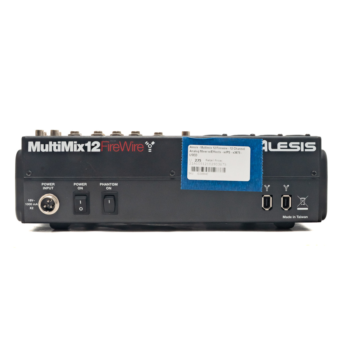 Alesis - Multimix 12 Firewire - 12 Channel Analog Mixer w/Effects