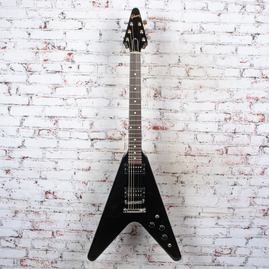 Gibson - 2022 80s Flying V Electric Guitar Ebony with OHSC USED