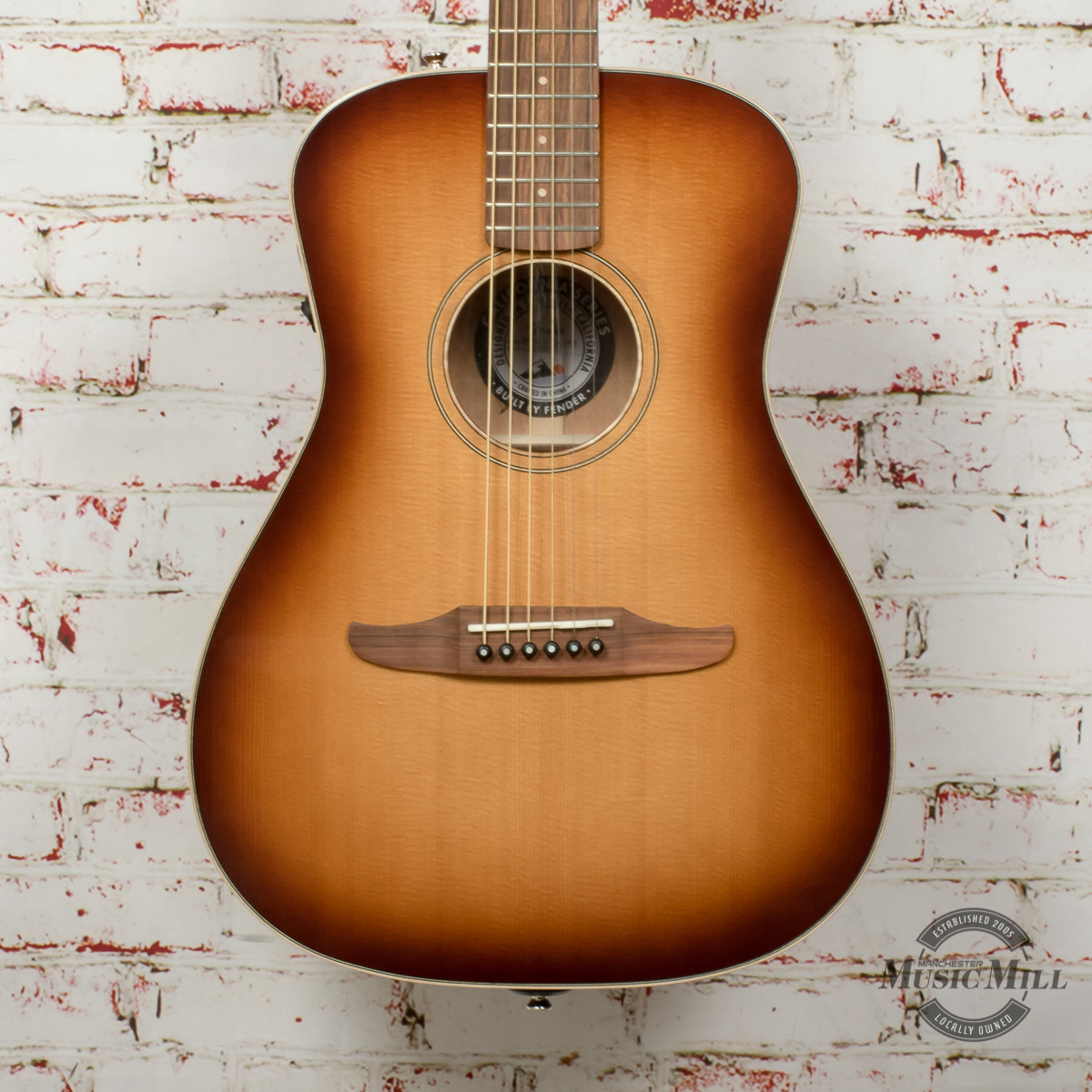 Fender Malibu Classic Acoustic Electric Guitar Pau Ferro Fingerboard Aged Cognac Burst X6117