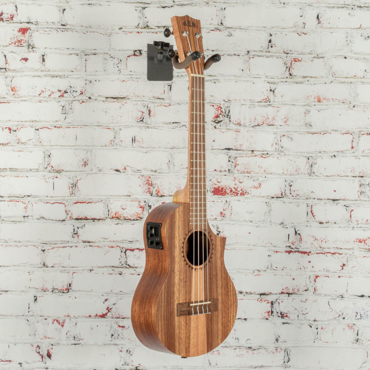 Kala Teak Tri-Top Tenor Ukulele with Cutaway & EQ Natural x0901