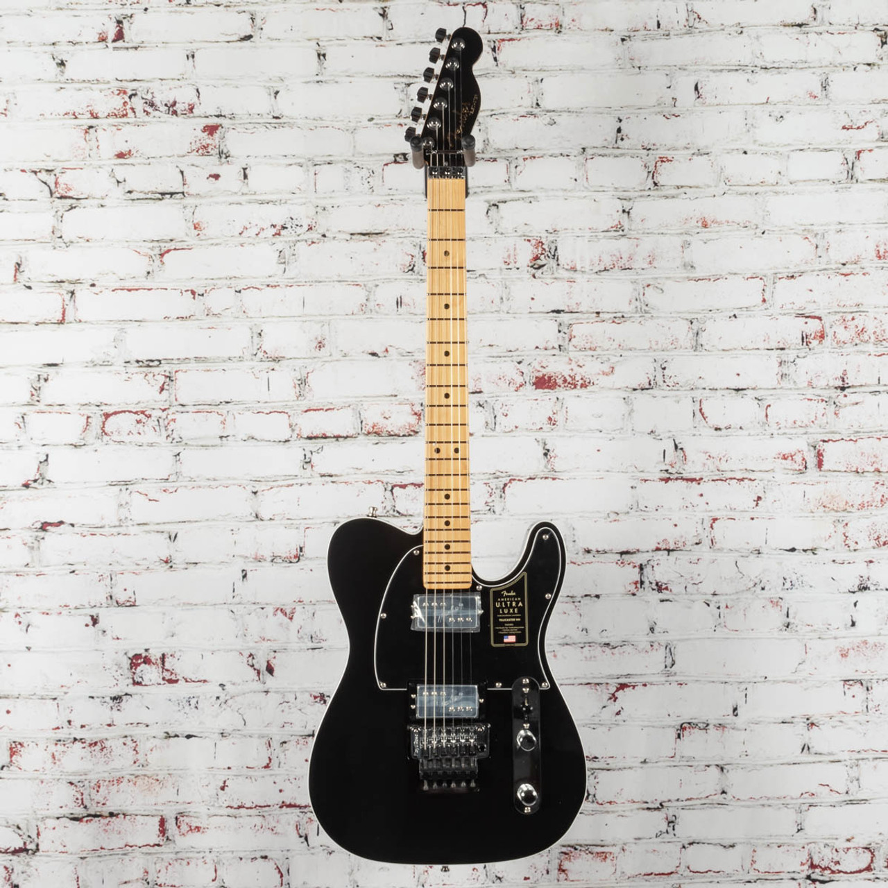 Fender American Ultra Luxe Telecaster Floyd Rose HH, Maple Fingerboard,  Mystic Black