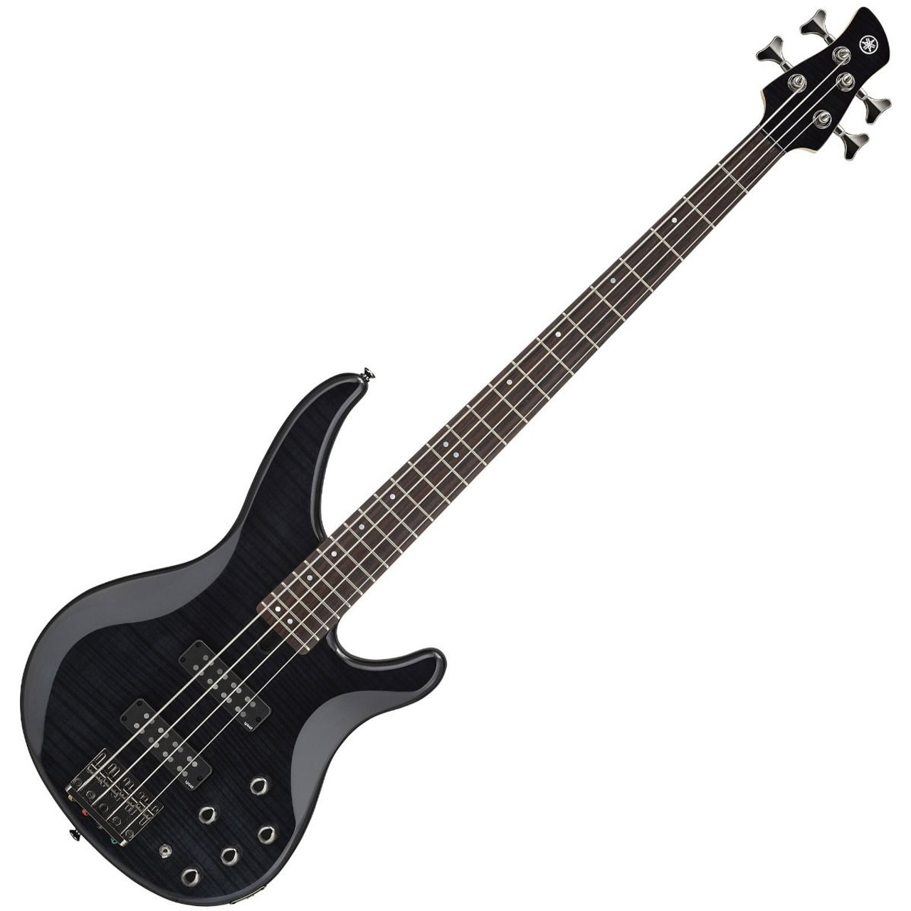 Yamaha - TRBX604FM - Bass Guitar - Rosewood Neck - Flamed Maple Top -  Translucent Black