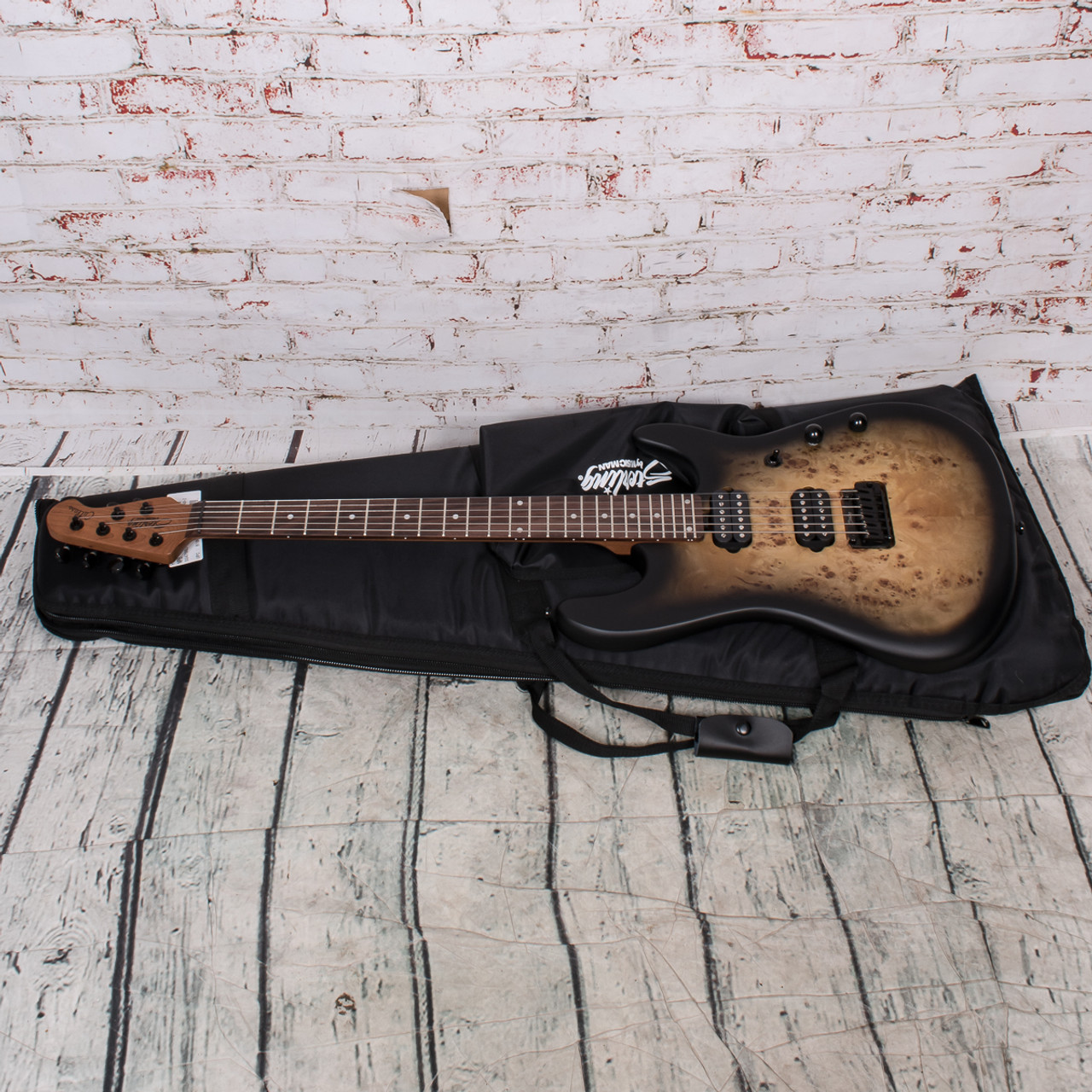 Sterling Richardson Cutlass 6 Electric Guitar, Natural Poplar Burl